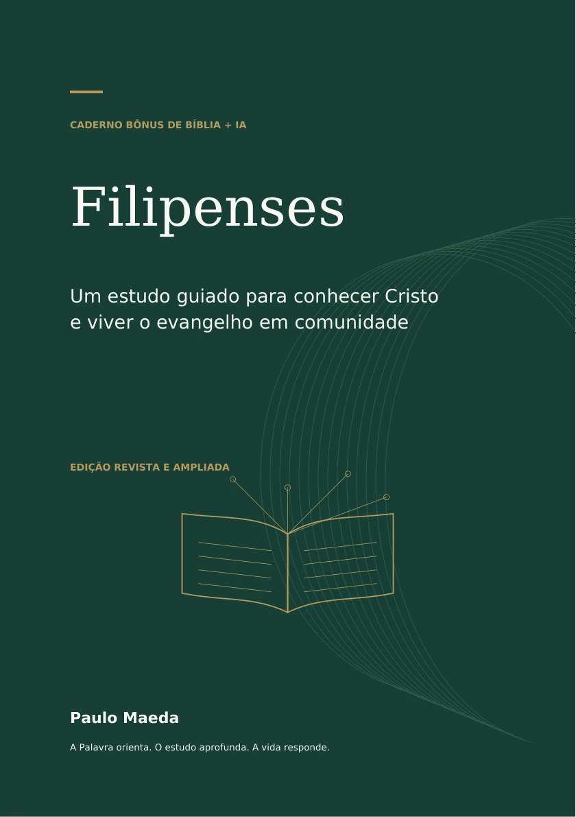 Capa do caderno bônus Filipenses, com o método 5D aplicado à carta de Paulo